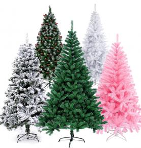 Hot Selling Wholesale Decorative Flocked Snowing PVC Artificial Christmas Tree With Snow