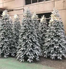 Factory Price 6ft 7ft 7.5ft 10ft Snow Flocked Christmas Tree Artificial PVC and PE Christmas Tree