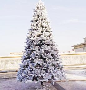 cheap price 2.1M /2.4M /1.8M height Automatic artificial flocked Christmas trees