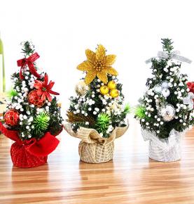 New 2024 Products Christmas Mini Christmas Tree Ornaments Miniature Table Top 20 cm Decorations Tree With Decorations