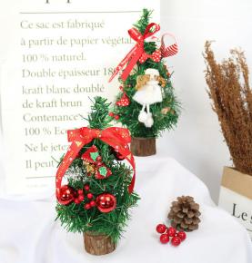 Mini Christmas Tree 25cm Table Showcase Decoration Small Potted Bonsai Artificial Plants Christmas Decoration plant